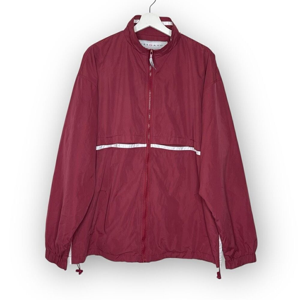 Pregame Red Windbreaker Jacket Full Zip Vented Men’s Size Large Vintage